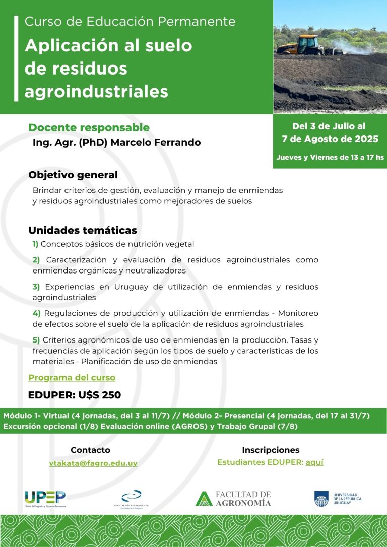 Aplicación al suelo de residuos agroindustriales