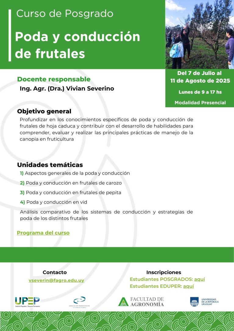 Poda y conducción de frutales