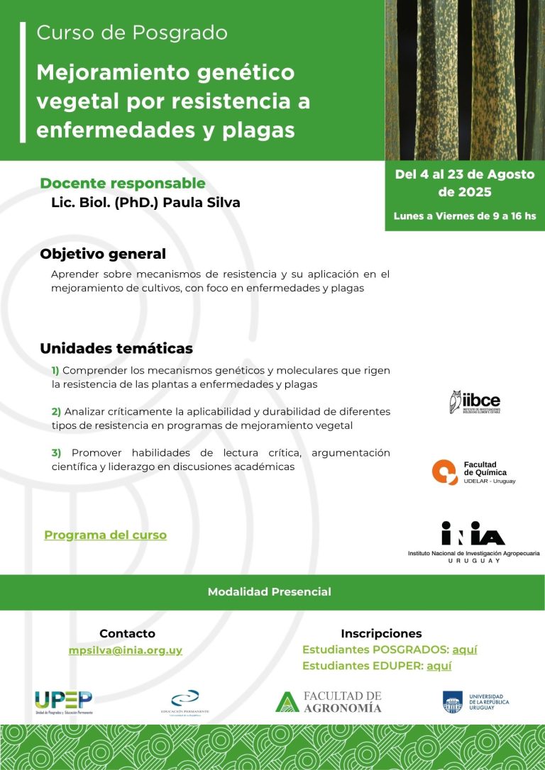 4 - Mejoramiento genético vegetal por resistencia a enfermedades y plagas