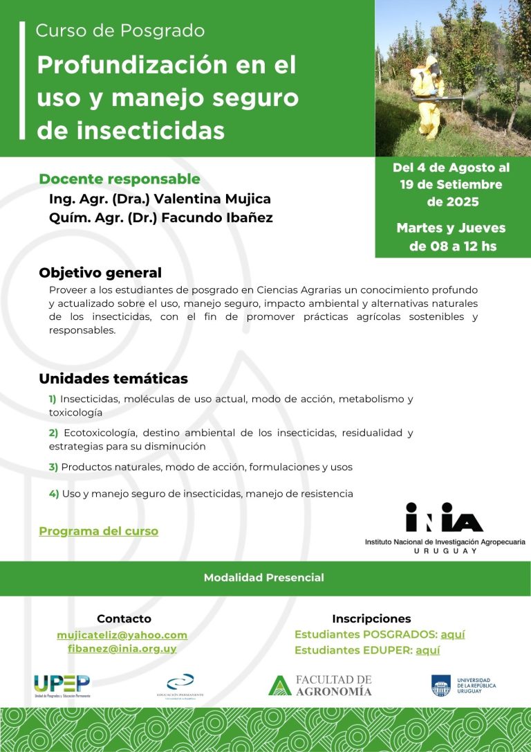 Profundización en el uso y manejo seguro de insecticidas