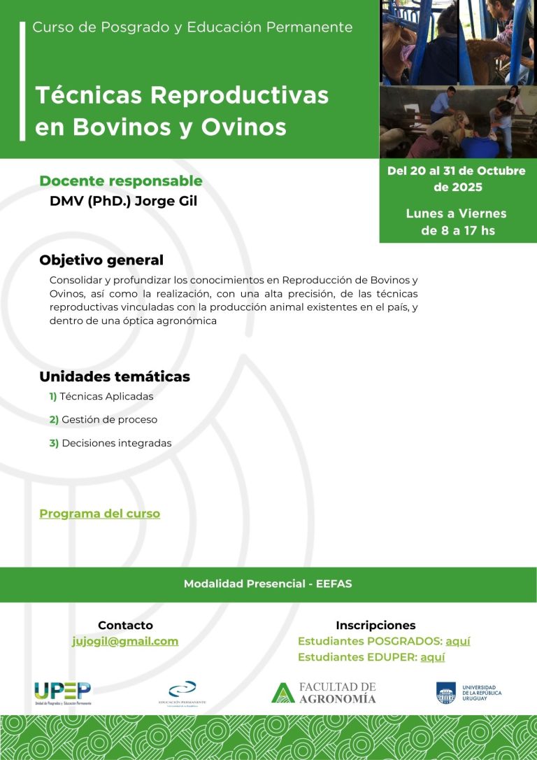 Técnicas Reproductivas en Bovinos y Ovinos