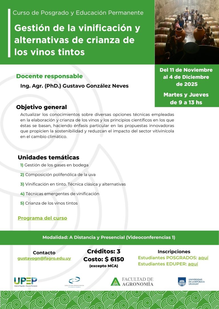 Gestión de la vinificación y alternativas de crianza de los vinos tintos