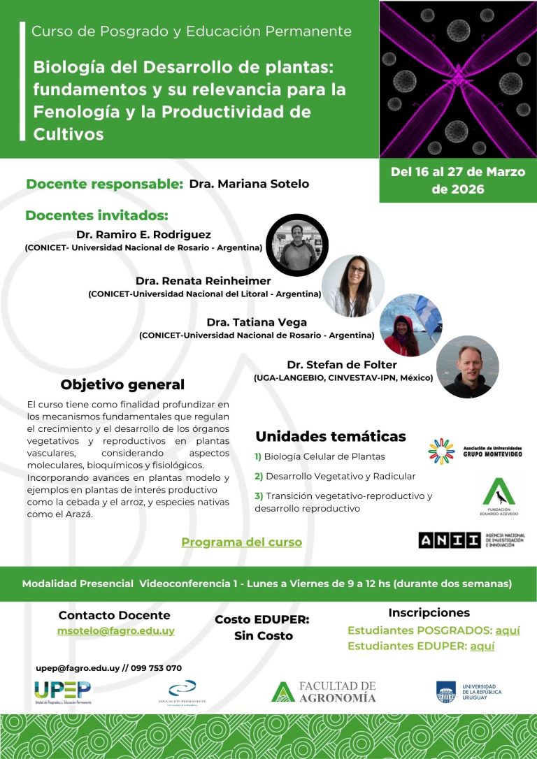 Biología del Desarrollo de plantas fundamentos y su relevancia para la Fenología y la Productividad de Cultivos