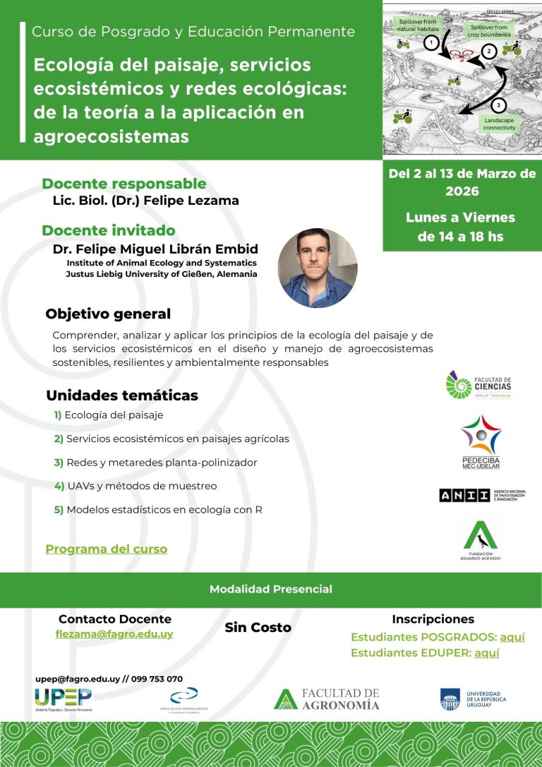 Ecología del paisaje, servicios ecosistémicos y redes ecológicas de la teoría a la aplicación en agroecosistemas