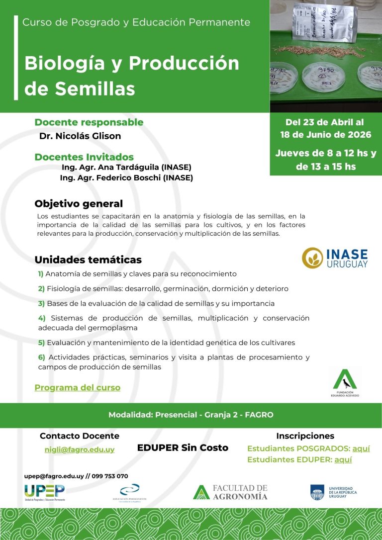 Biología y Producción de Semillas