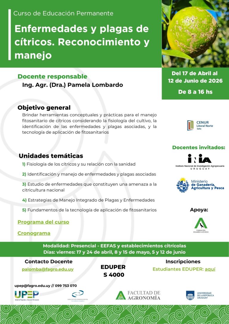 Enfermedades y plagas de cítricos. Reconocimiento y manejo