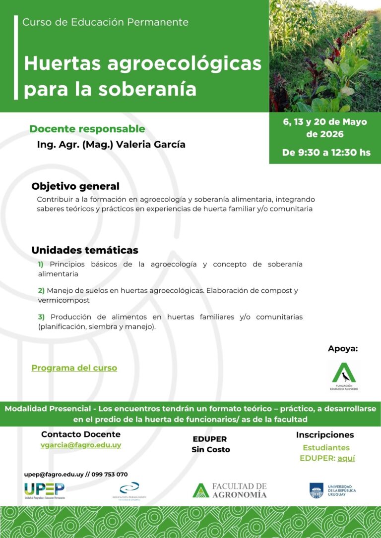 Huertas agroecológicas para la soberanía