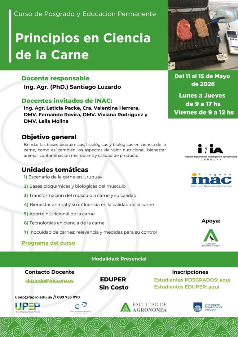 Principios en Ciencia de la Carne