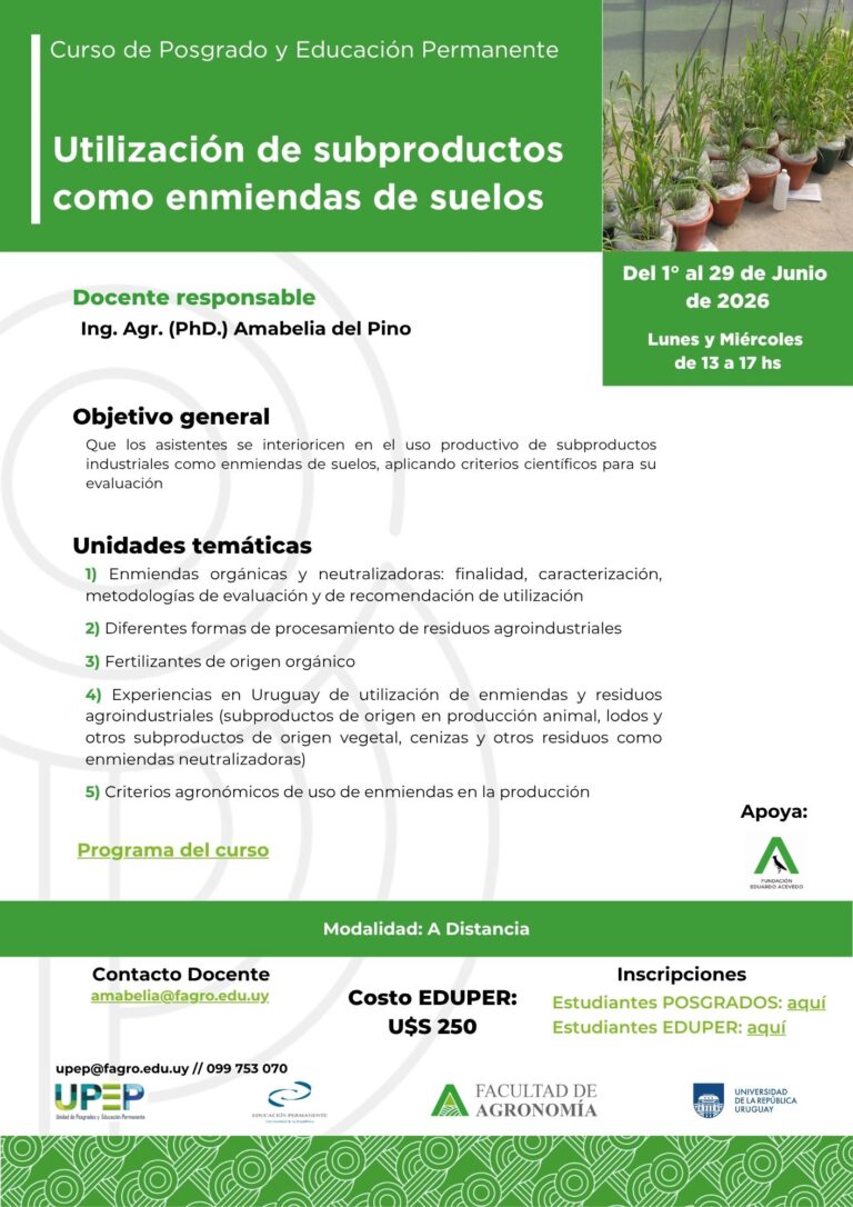 Utilización de subproductos como enmiendas de suelos
