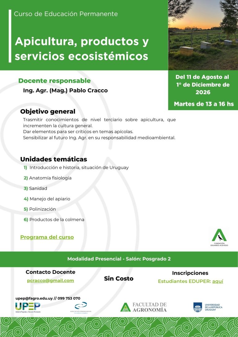 Apicultura, productos y servicios ecosistémicos