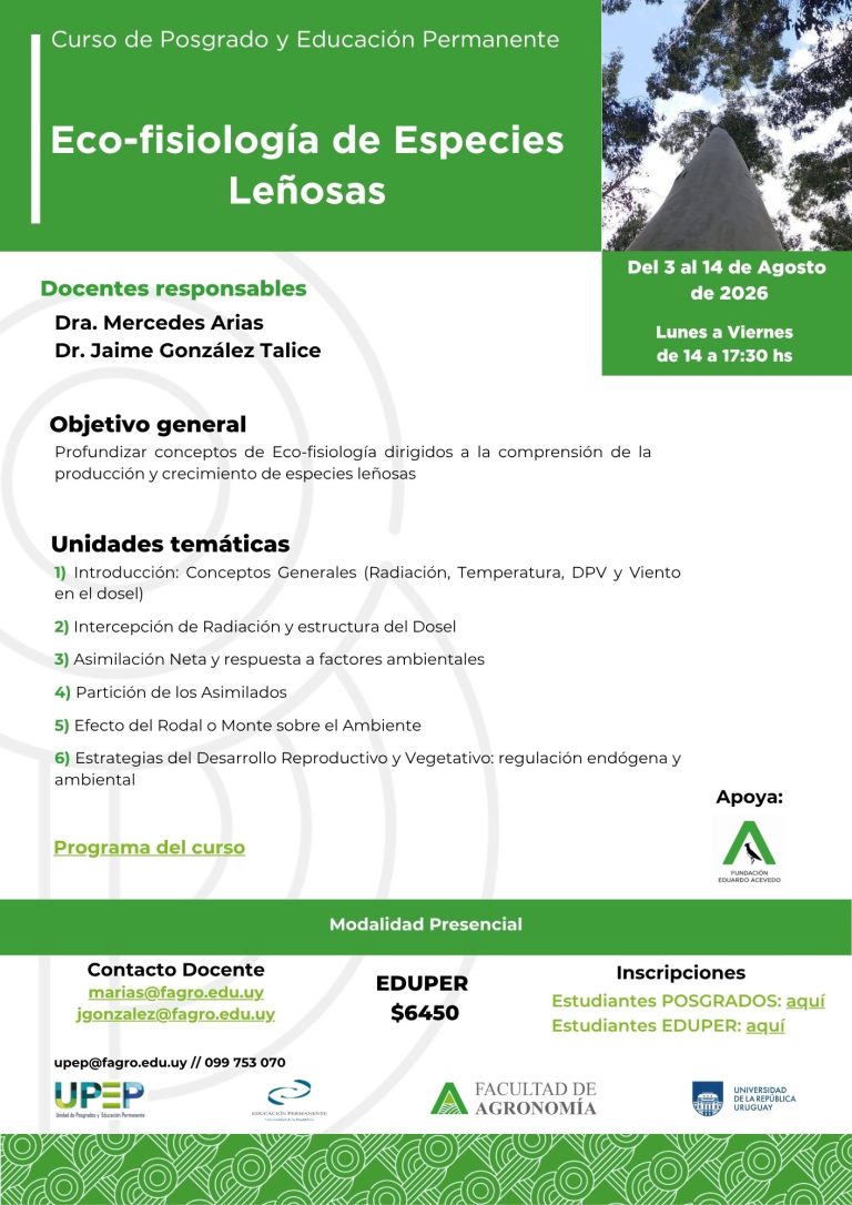 Eco-fisiología de Especies Leñosas