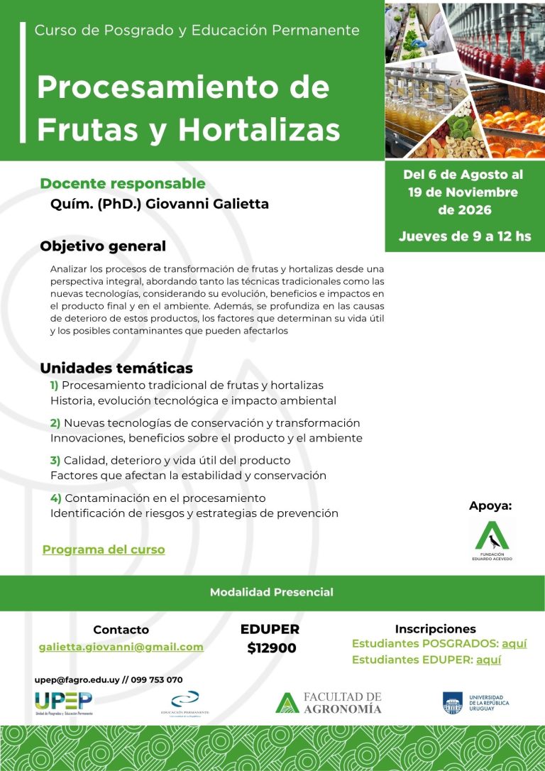 Procesamiento de Frutas y Hortalizas