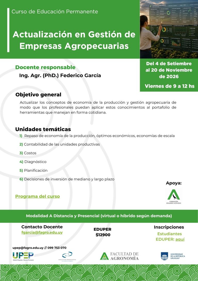 Actualización en Gestión de Empresas Agropecuarias