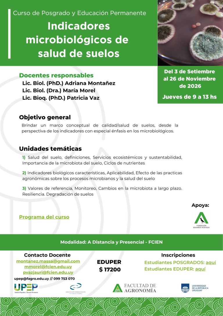 Indicadores microbiológicos de salud de suelos