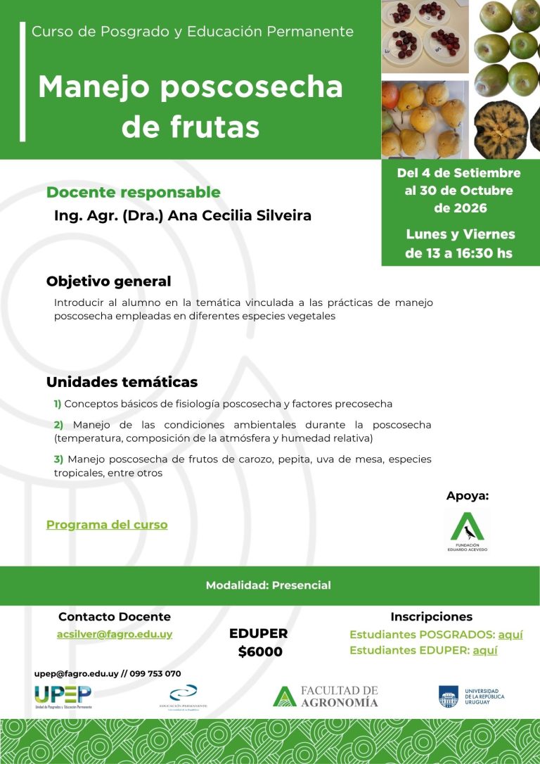 Manejo poscosecha de frutas