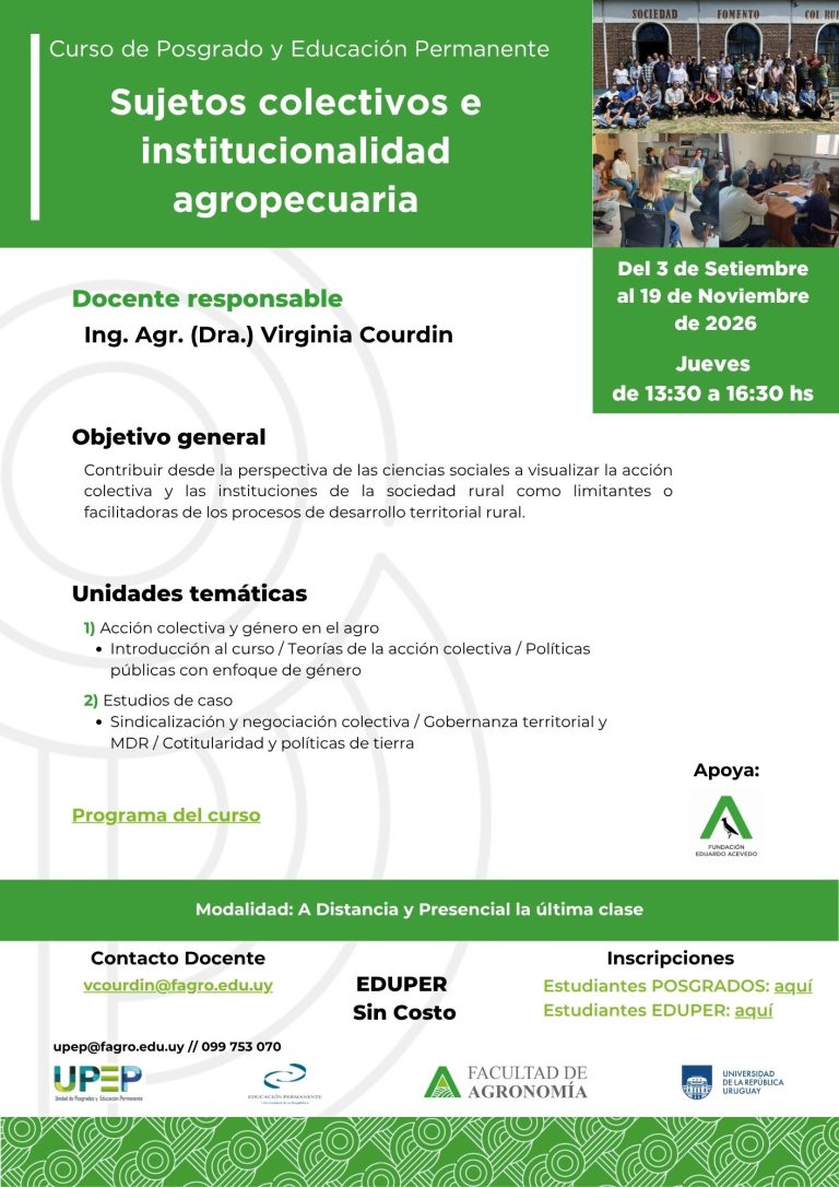 Sujetos colectivos e institucionalidad agropecuaria