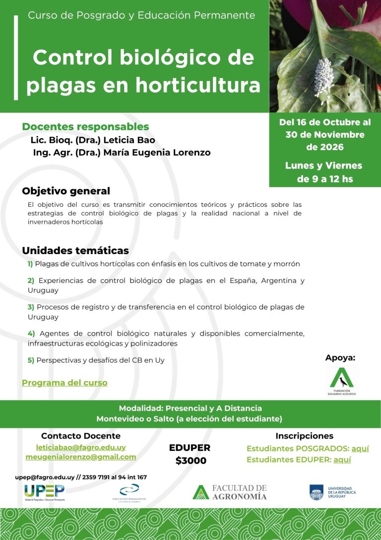 Control biológico de plagas en horticultura