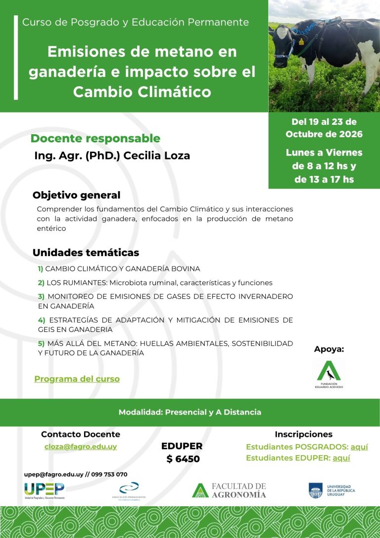 Emisiones de metano en ganadería e impacto sobre el Cambio Climático